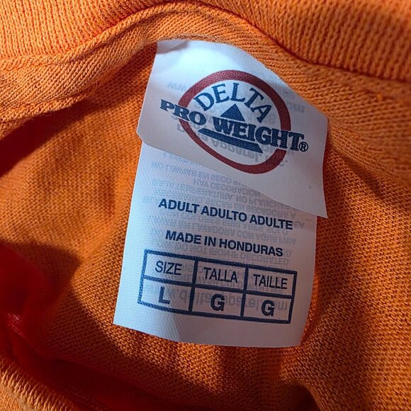 Mens Delta Pro Weight Orange Snoopy OSU Cowboys T Shirt Short Sleeve Size L - Picture 3 of 8